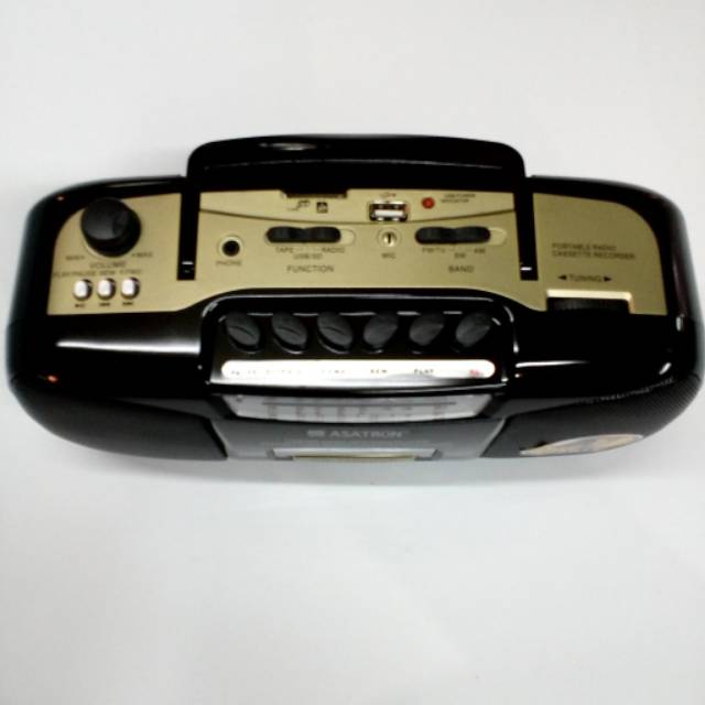 Radio Asatron Kaset Tape Am Fm CR-1568 Bisa Usb Flashdisk Sd Card