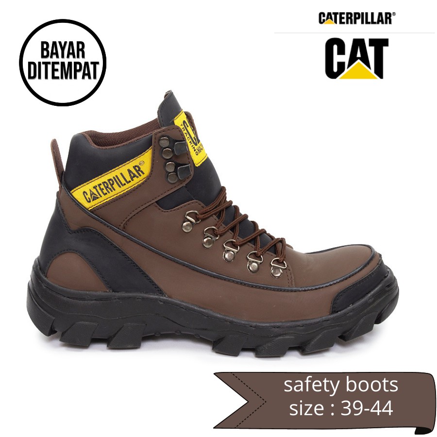 BIG SALE !! SEPATU SAFETY TRAKING CAT ARGON SAFETY BOOTS PRIA KERJA LAPANGAN