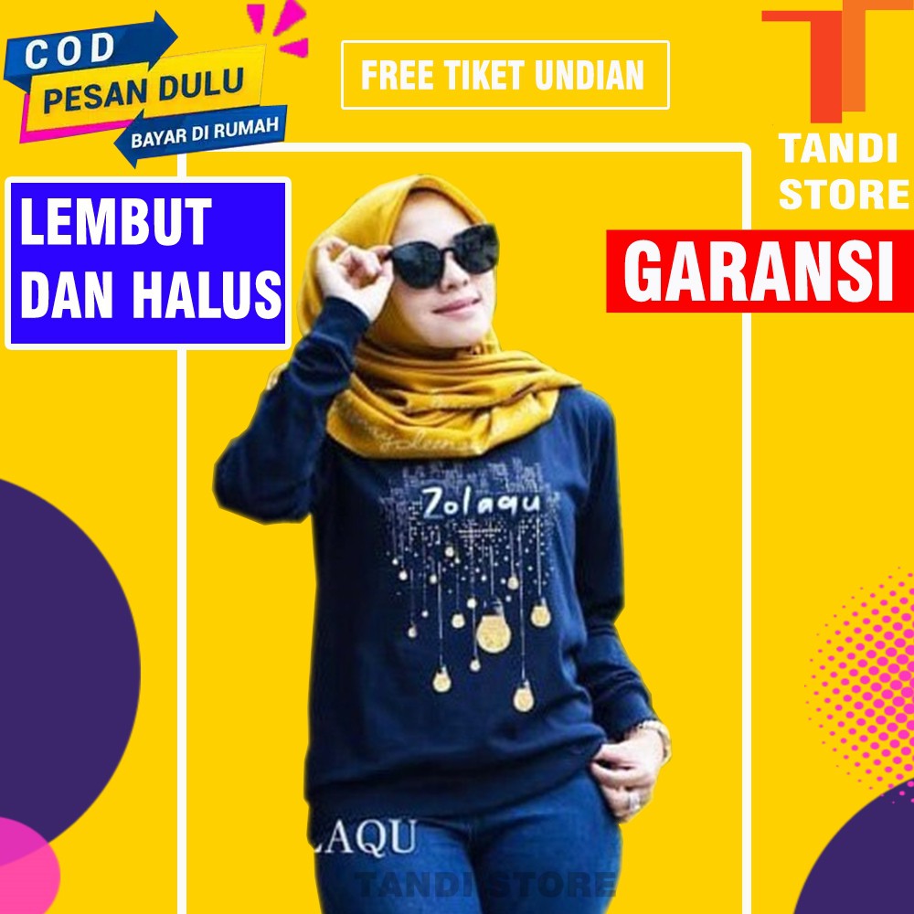 baju kaos shirt atasan remaja cewe cewek wanita perempuan muslim dewasa zolaqu original terbaru