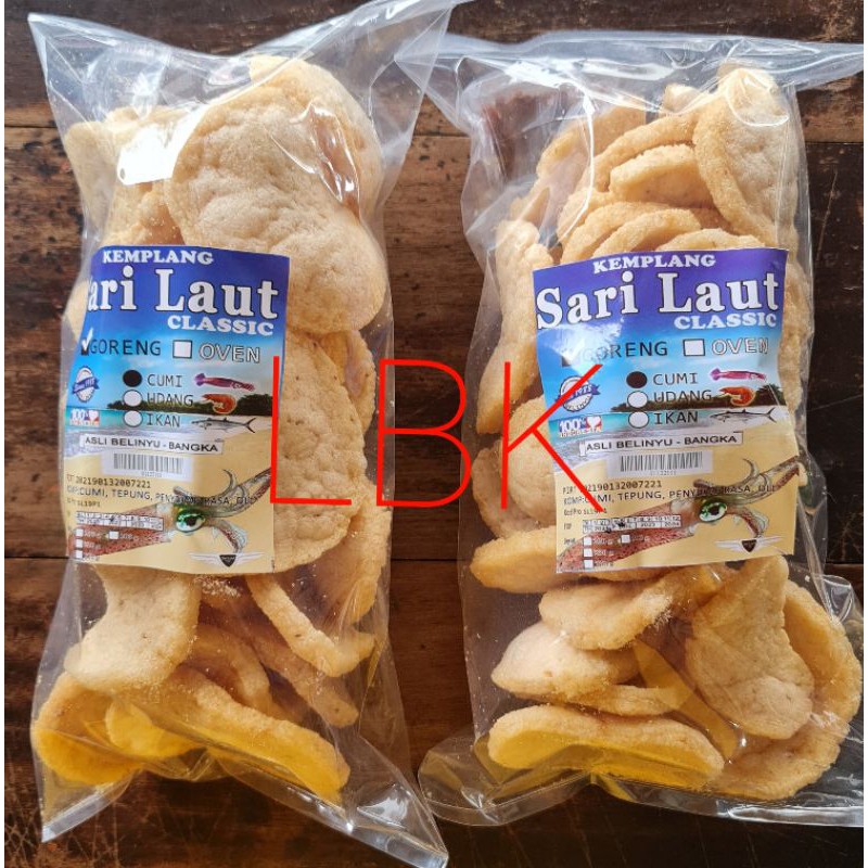 

Kemplang Cumi Goreng Sari Laut / Kerupuk Sari Laut