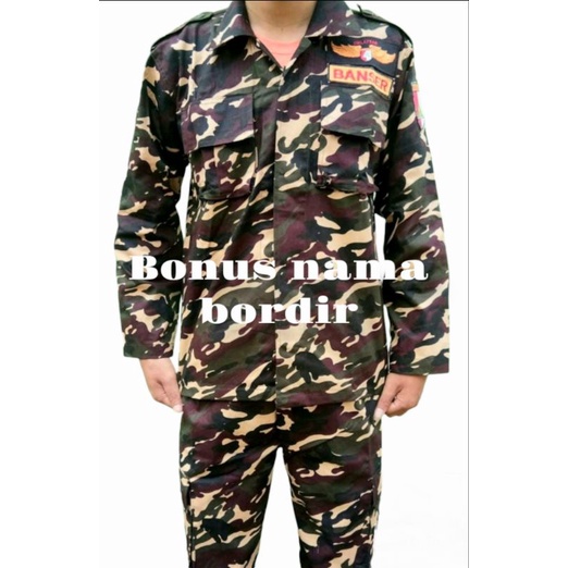 Pdl Banser catton Twill Anti Luntur &amp; PDL BanserRIPSTOK - PDL PREMIUM  Bonus nama Bordir