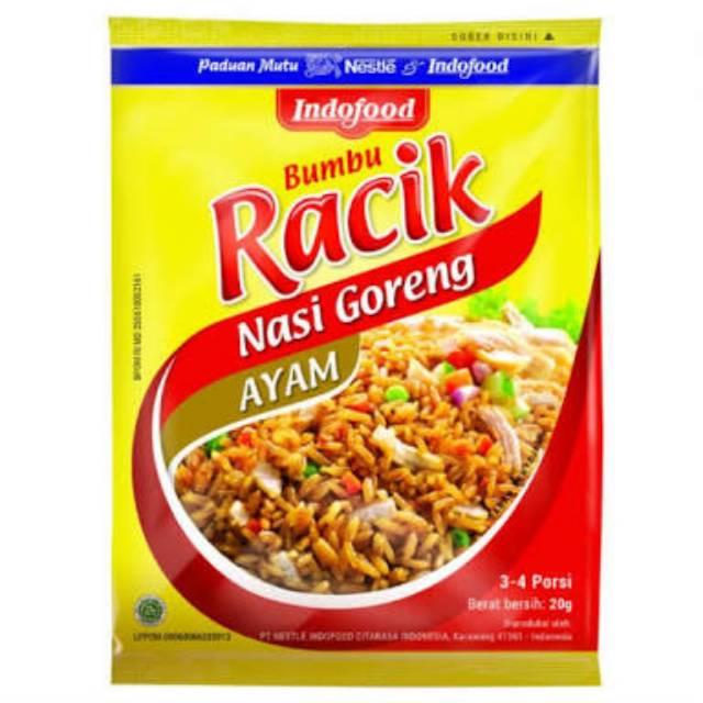 

Bumbu Racik Indofood Varian Nasi Goreng Ayam