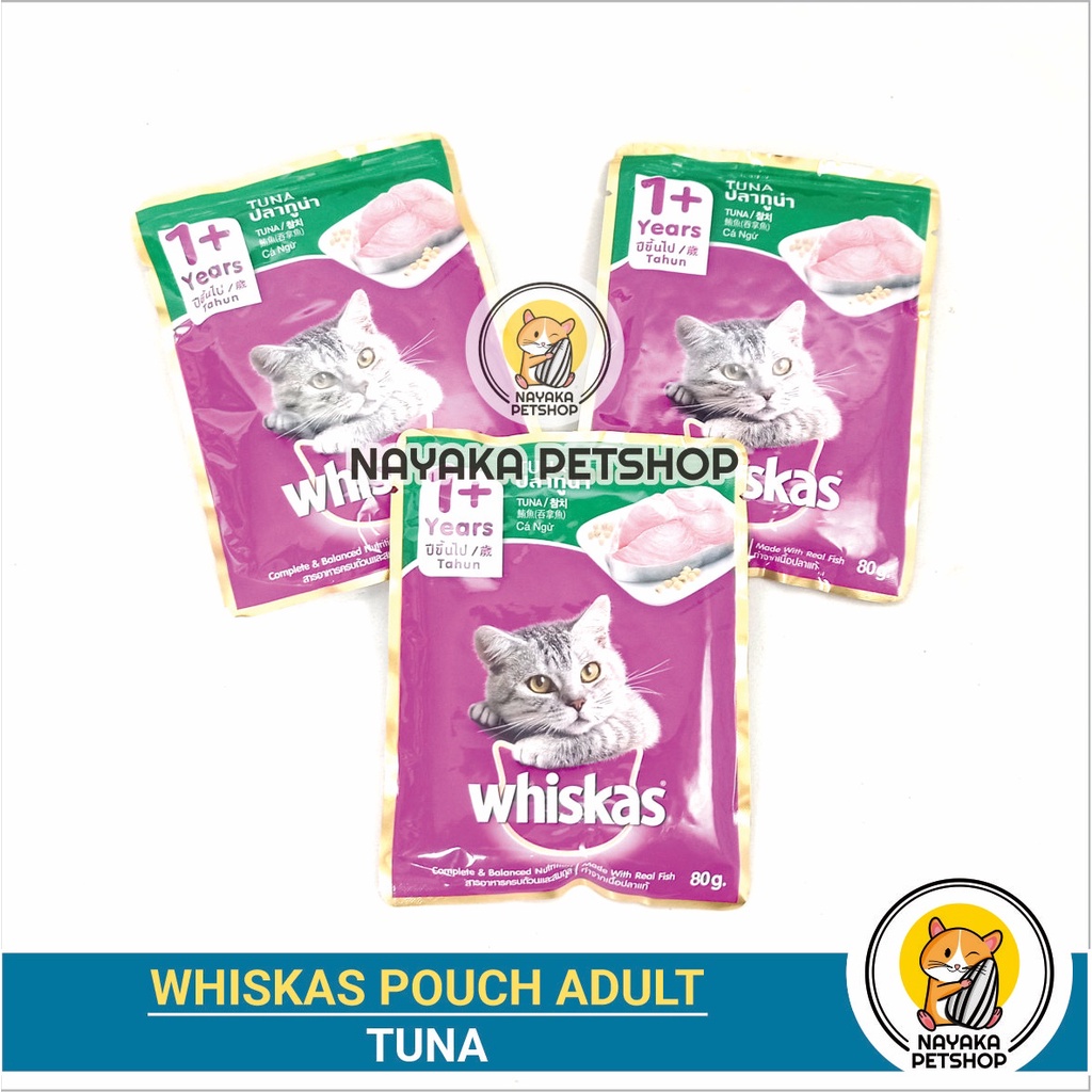 Whiskas Tuna Pouch Makanan Kucing Basah Pakan Wet Food