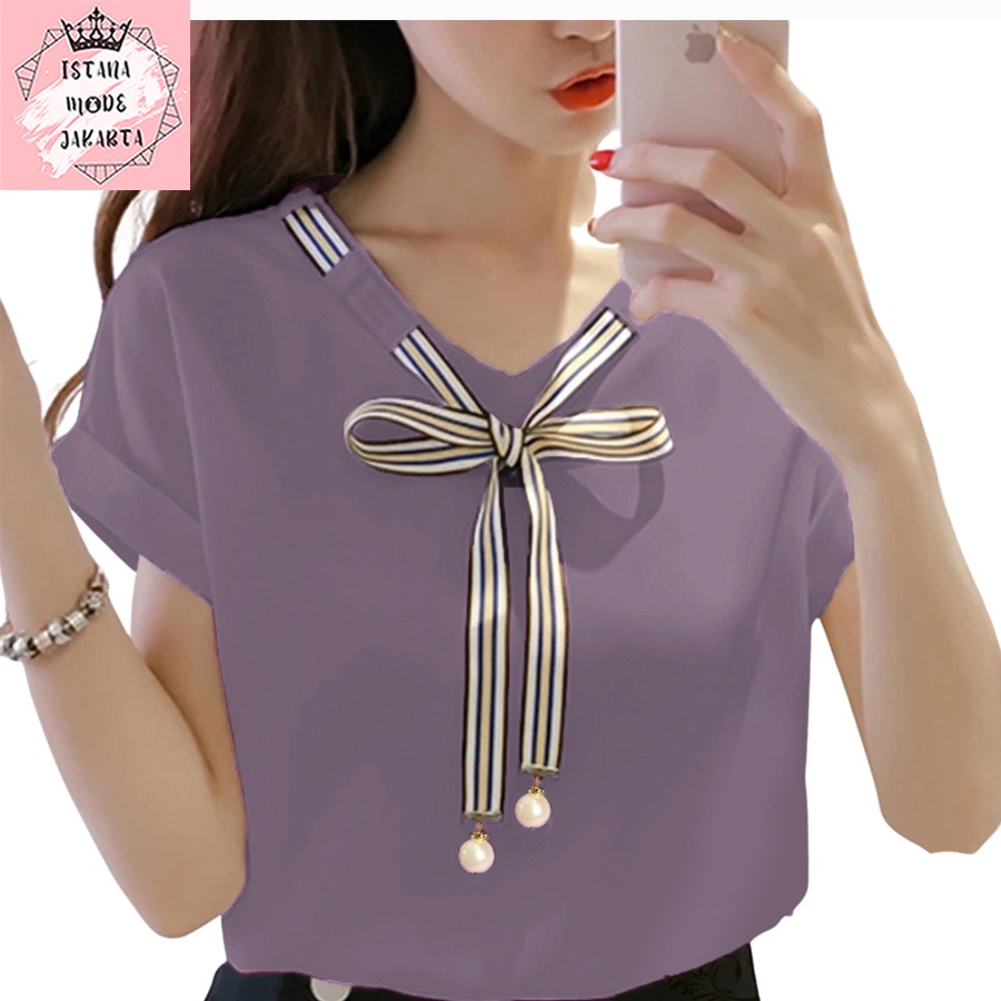 ISTANA MODE JAKARTA Blouse Laura / Blouse Thalia / Blouse Verra / Blouse Wanita / Fashion Wanita / imjv6-Taro