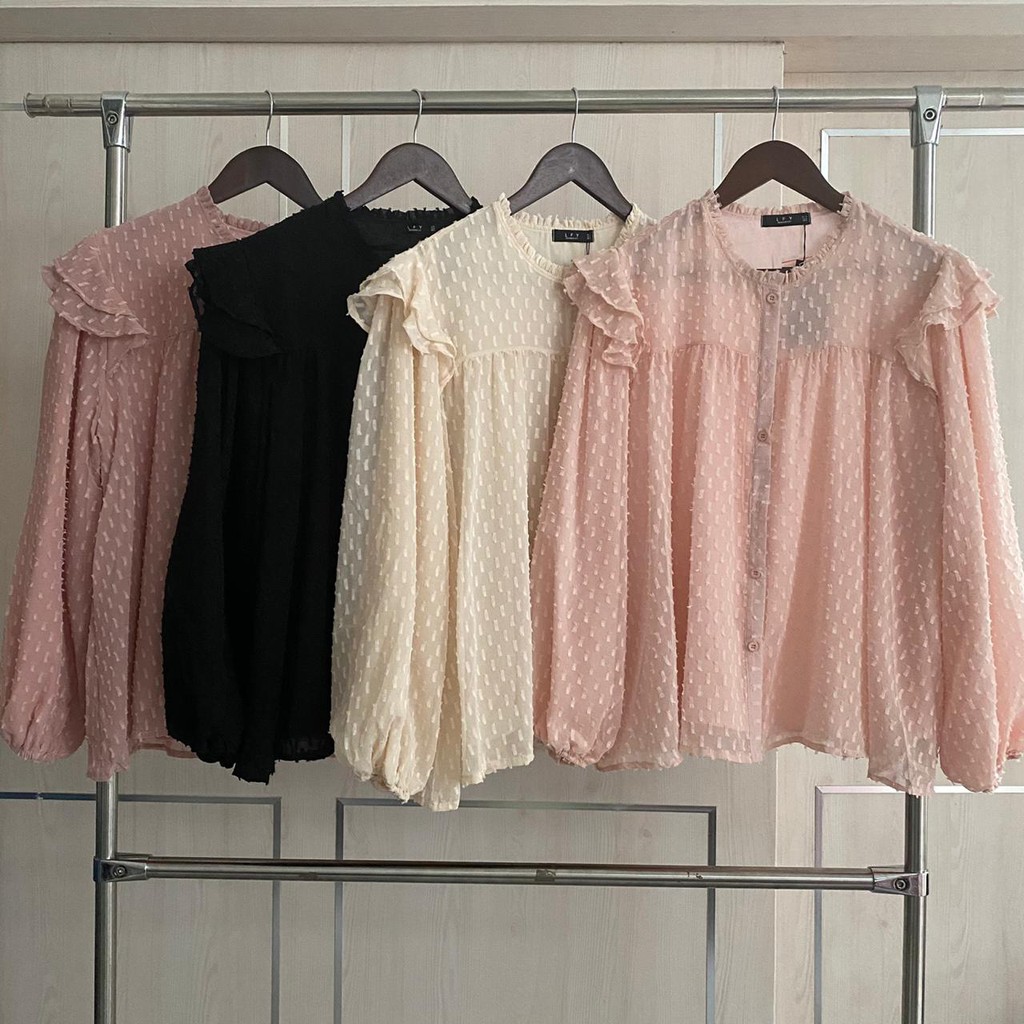 ATASAN CHIFFON BULU KOTAK LFY