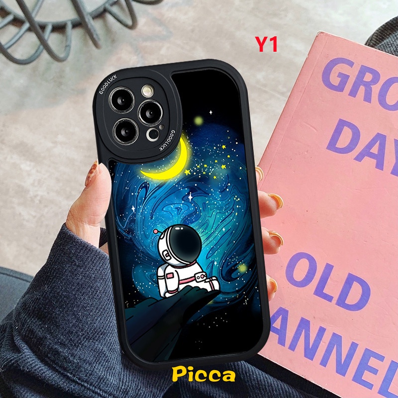 Kartun Trendy NASA Starry Sky Astronaut Case Realme C53 C30 C31 C35 C21Y C25Y 8 8i 9i C15 C25 C12 C25s C11 C17 GT Master Edition C20A C3 C21 C20 5i 6 5s 5 6s 8Pro 6i Soft Cover