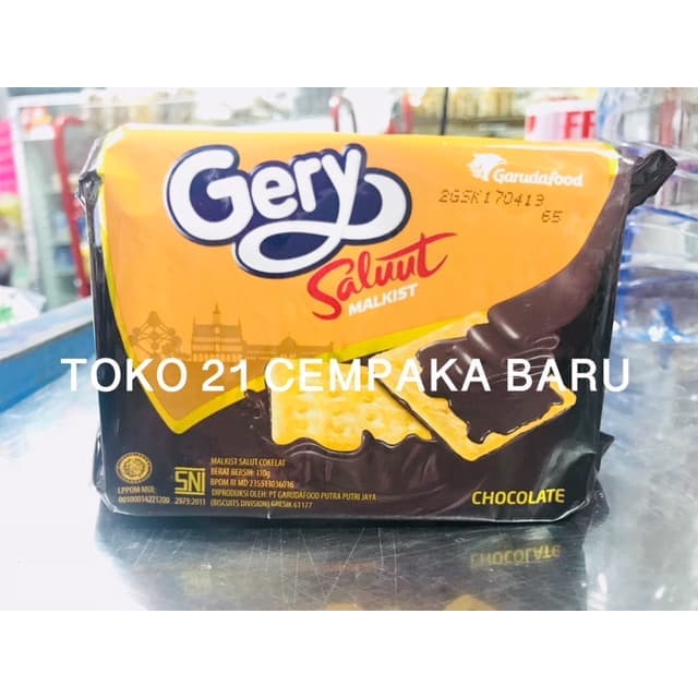 

Gery Salut Malkist Rasa CHOCOLATE 110 gram | Biskuit Krakers Coklat Cokelat Gery 110g