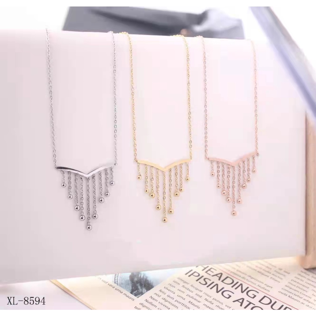 Kalung Titanium Perhiasan Fashion 8594