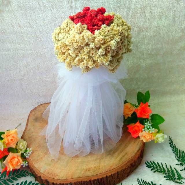 Bunga pernikahan/Buket bunga edelweis/ wedding bouquet/ buket pernikahan/ buket bunga wedding