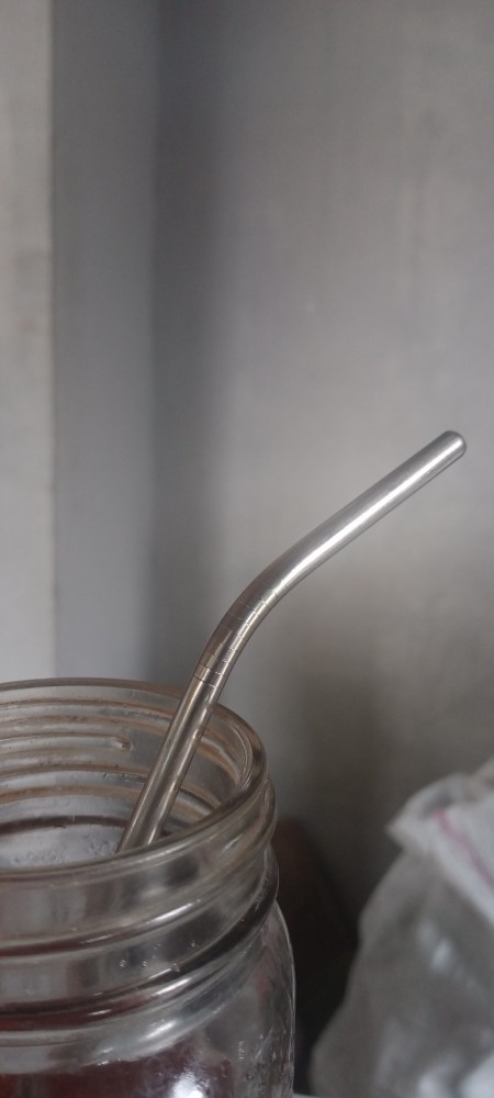 [15pcs] Cod Sedotan Lurus Bengkok+sikat Stainless Steel Impor Korea Alat Dapur Ramah Lingkungan