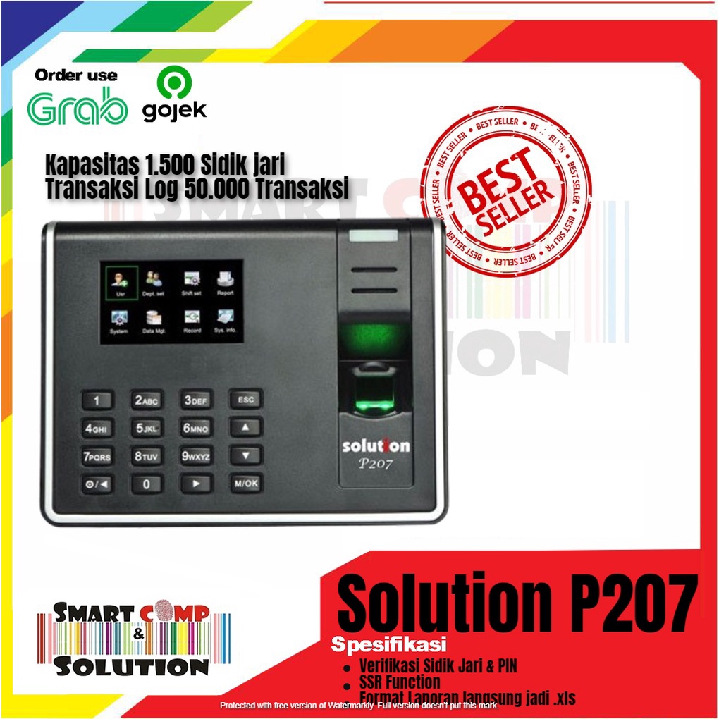 Mesin Absensi Fingerprint Solution P207