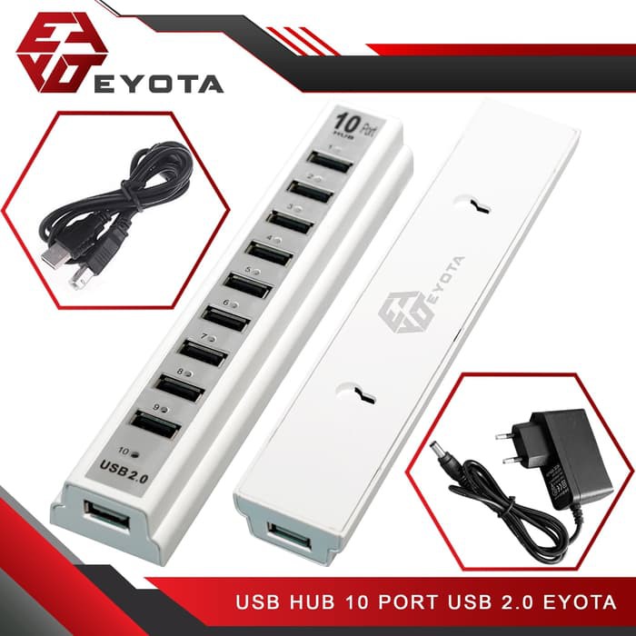 Usb Hub 2.0 10port EYOTA with Adaptor