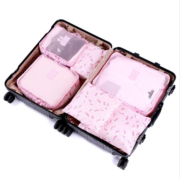 Tas 6 in 1 Travel Organizer Bag Pouch Bag in bag 6 Ukuran