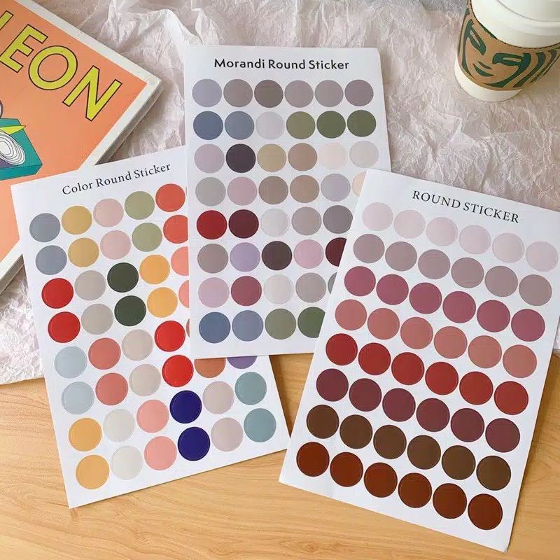 

1 Lembar Stiker Bulat DOT diameter 2 CM untuk Dekorasi DIY Scrapbook/ Jurnal/ Planner/ Diary