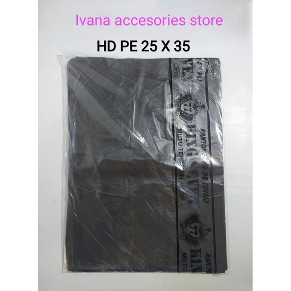 Plastik Packing HD PE Polos 25X35 Hitam King Seven 100 pcs * Premium Product*