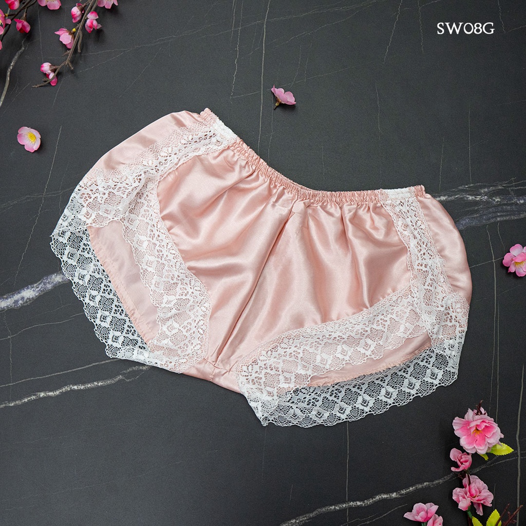 [PALING MURAH] PIYAMA SATIN SLEEP WEAR PEACH TANK TOP CELANA TIDUR SW08G