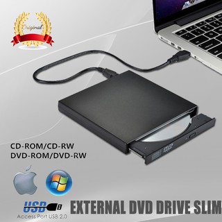 External DVD Drive Slim Portable Optical Drive Writer Burner Rewriter CD ROM Drive Untuk PC /Laptop