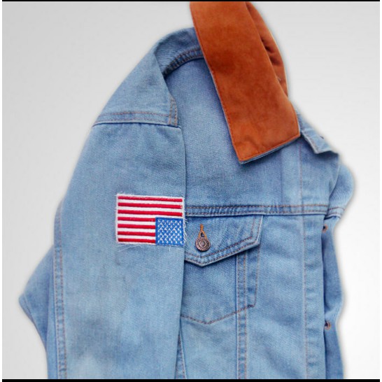 Bendera Amerika untuk asesoris Jaket Blue Jeans Dilan