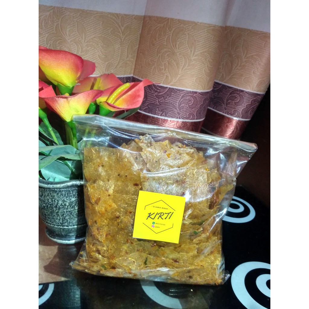 

KRIPCA ISI 250 GRAM EXTRA PEDAS & CABE IJO DAUN JERUK