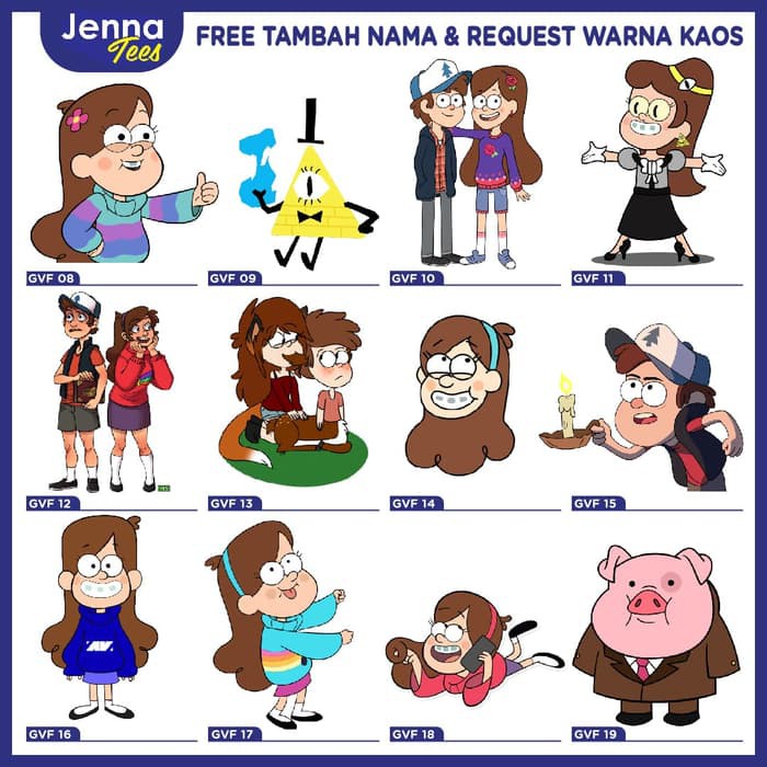 Gravity Falls Kaos Baju Anak Dan Dewasa Gratis Cetak Nama Custom Tulisan Raglan Shopee Indonesia