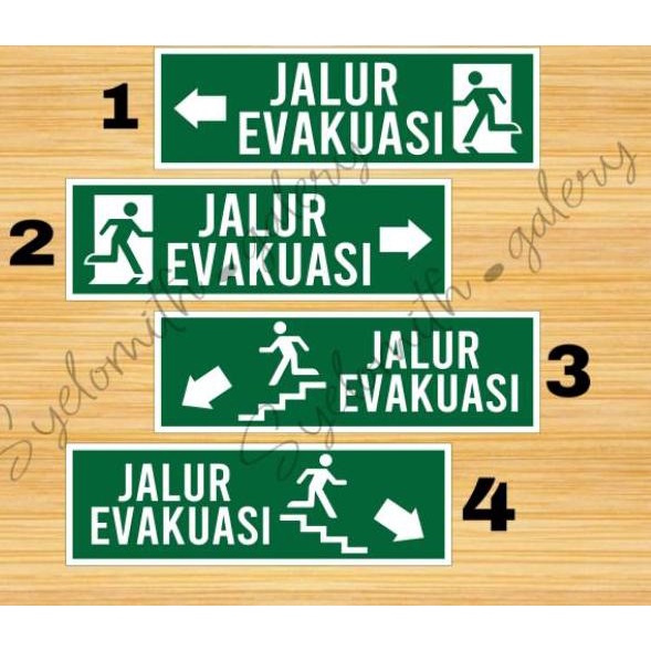 

㊋ STIKER JALUR EVAKUASI WATERPROOF/ STIKER EMERGENCY EXIT NEW 2395 ✤