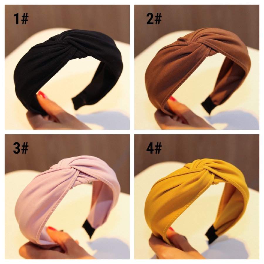 korean headband model wide plain dapat 2pcs