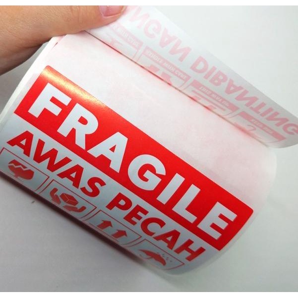 

✈ Sticker Fragile Awas Pecah 6 x 8 cm Jangan Dibanting (1 roll/ 300 pcs) ◙