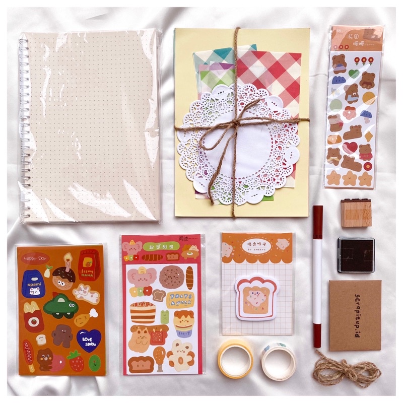 

[BUJO KIT] BULLET JOURNAL KIT | JOURNALING KIT COLORFUL BEAR SERIES | scrapitup.id