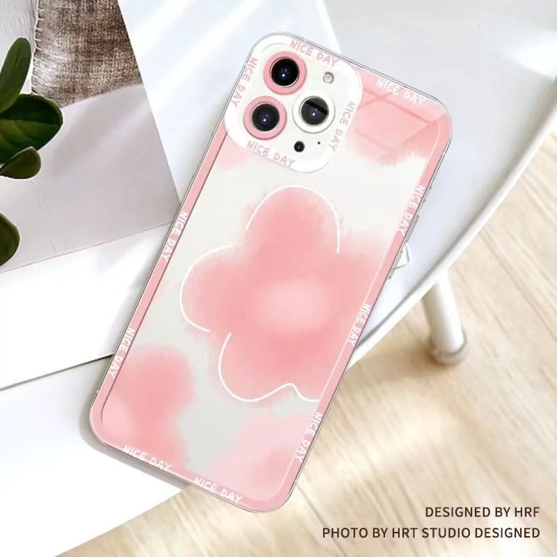 Soft Case Silikon TPU Transparan Motif Bunga Untuk IPhone 14 13 12 11 Pro X XR XS Max 7 8 14 Plus 6 6S