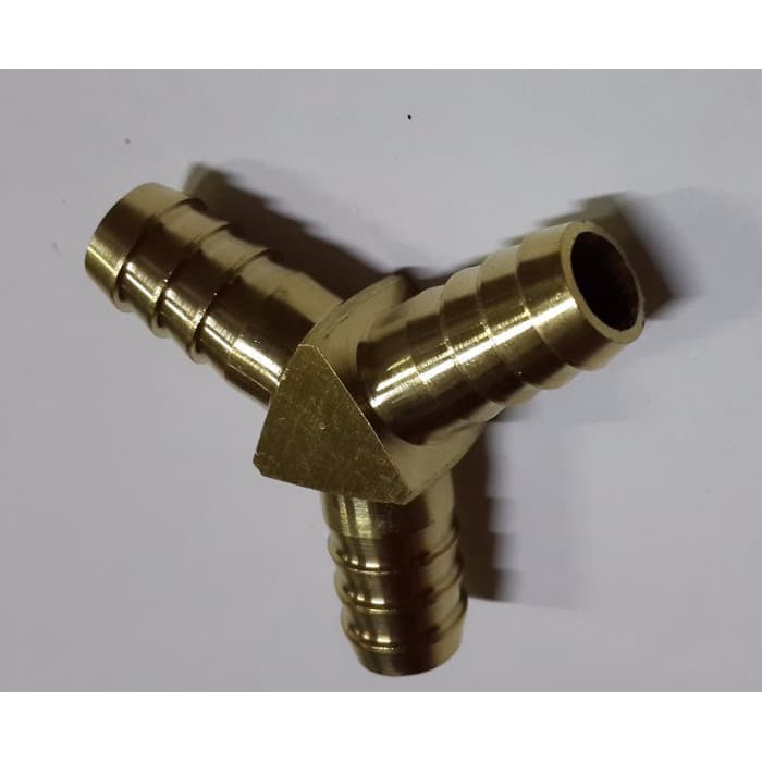 Y Hose Connector / Sambungan Y Selang 5/16 kuningan (Selang Kompresor)
