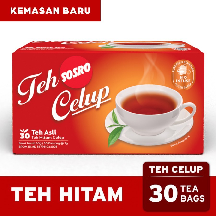 

Teh Celup Sosro Black Tea Isi 30 x 2 Gram