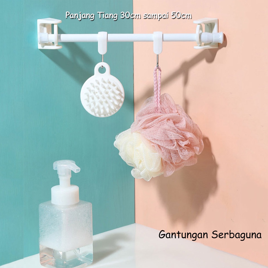 (KIM)Bracket tiang serbaguna, bracket tempel gantungan, bracket 360, bracket jendela, bracket gorden, bracket pintu, bracket tiang fleksibel