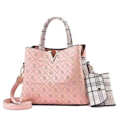 BJ61901 (2IN1) - BEIGE/BLACK/GREEN/PINK/REDWINE/YELLOW - TAS JINJING TOTEBAG HANDBAG SLEMPANG FREE POUCH IMPORT TERMURAH TERLARIS BAGSTORE JAKARTA FASHION WANITA ZCJ1901 CR7668 BQ3381