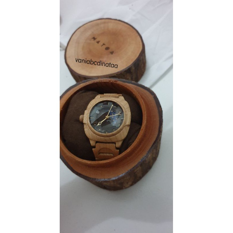 Matoa Rakai Jam Tangan Kayu Pria/Wanita/Unisex - Maple