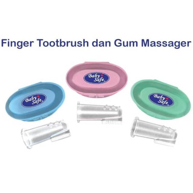 BABYSAFE Finger Toothbrush Gum Massager  Sikat Gigi Jari Bayi Babysafe