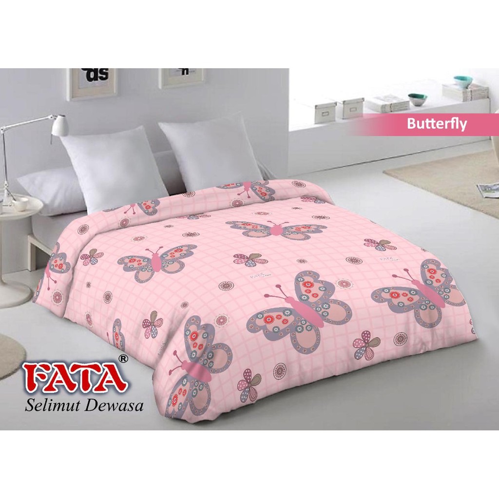 SELIMUT BAHAN BULU MERK FATA UKURAN 200X200-BUTTERFLY