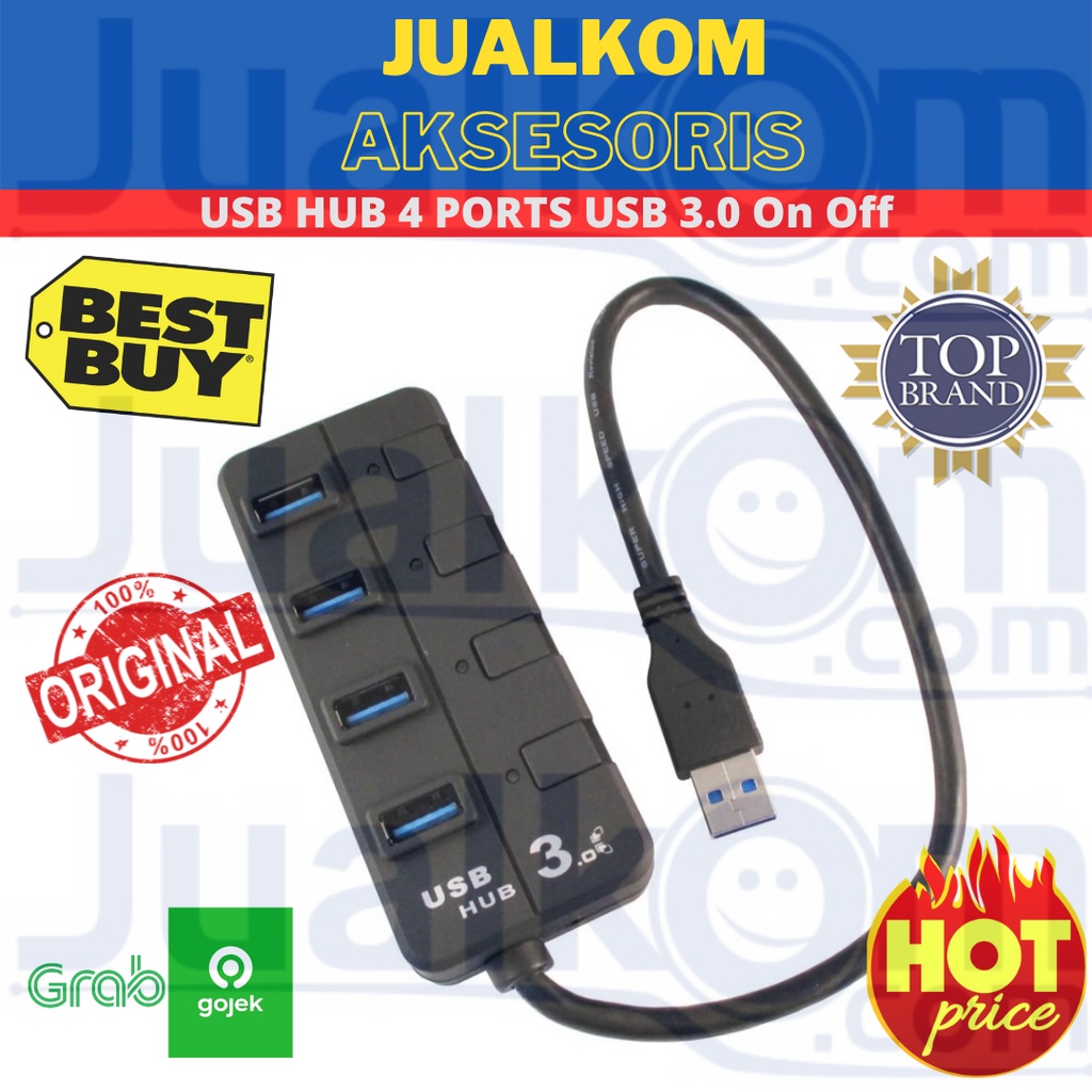 USB HUB 4 PORTS USB 3.0 On Off