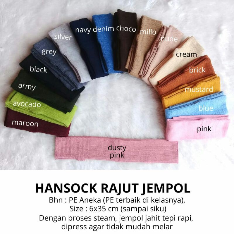 Handsock/Manset/Deker Lengan Tangan Rajut Jempol Salur Panjang Sesiku Murah (PE ANEKA)