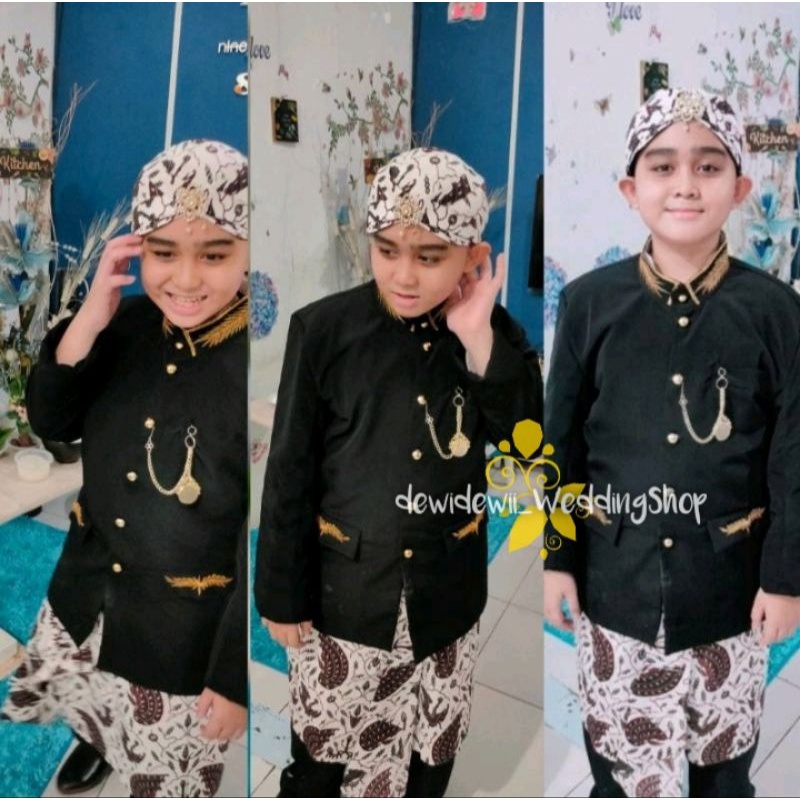 Sapit Urang + Blangkon Anak, Motif Sido Asih Cilik