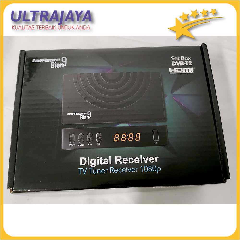 Set Top Box Taffware Bien9 Digital Satellite TV Tuner Box Full HD 1080P DVB-T2 Frekuensi UHF