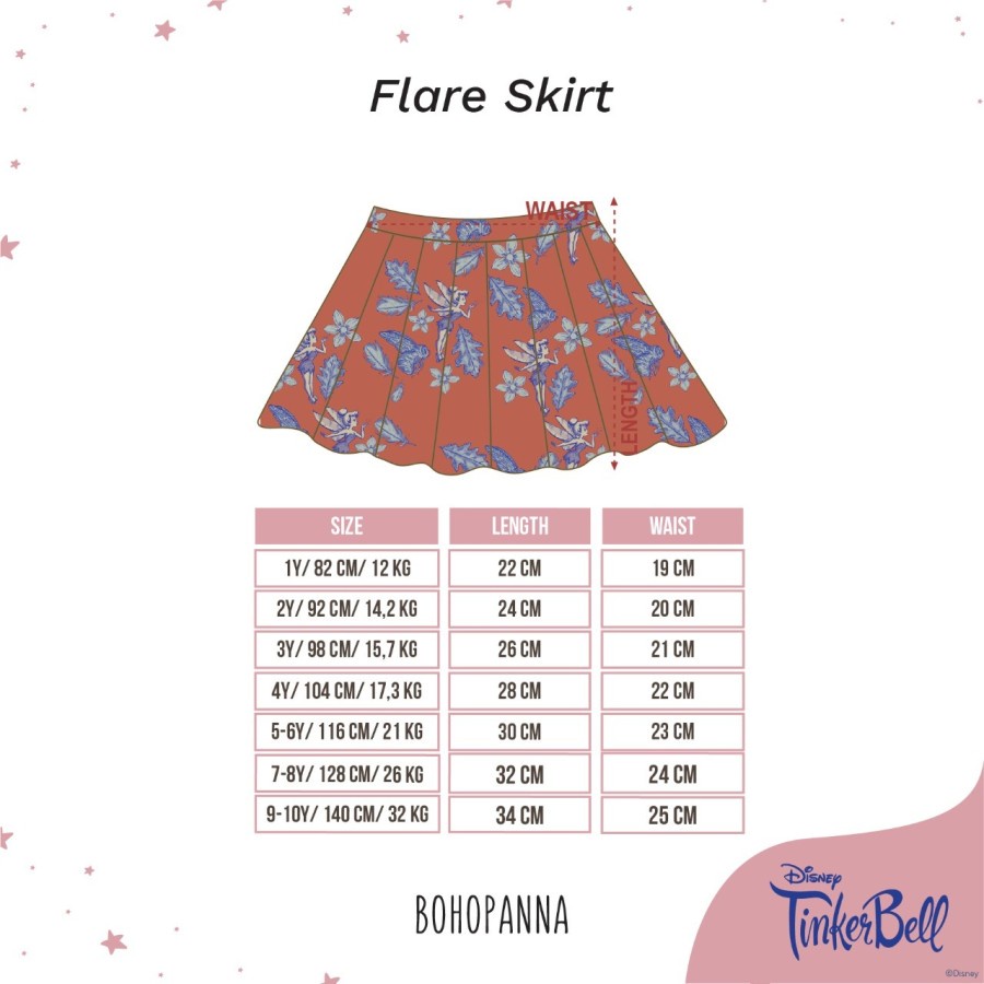 Bohopanna Flare Skirt Disney - Rok Anak Perempuan