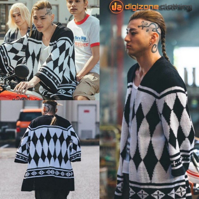 Sweater Cardigan Rajut Anime Tokyo Revengers Draken Cosplay