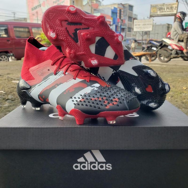 Sepatu Bola Adidas Predator Mutator 20.1 FG - True Red Core Black