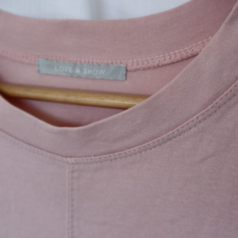 Love and Show soft pink thrift shirt