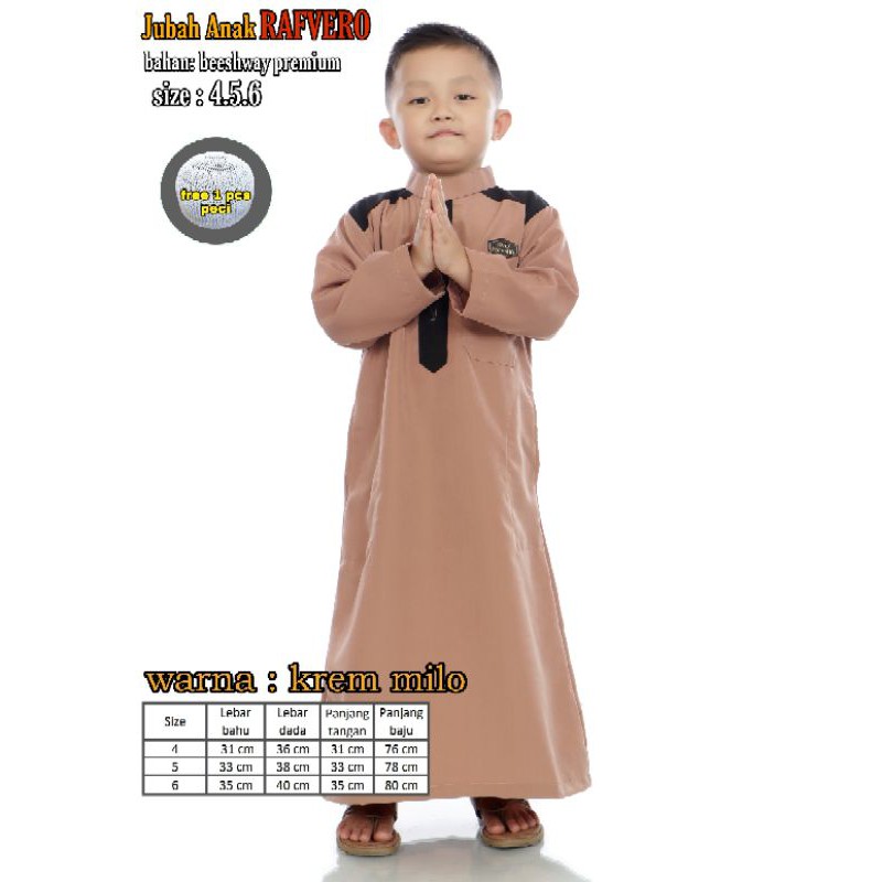 Jubah Anak Rafvero Usia 4 sampai 6 tahun - RAFVERO ORIGINAL