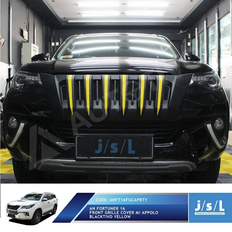 Grill model Apollo all new Fortuner  2016 hitam dop list merah kuning putih biru  chrome jsl