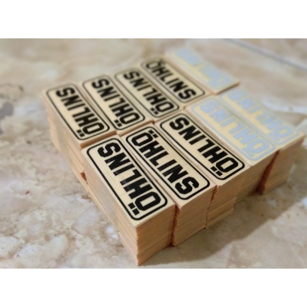 

Sticker stiker cutting OHLIN untuk label cover shock