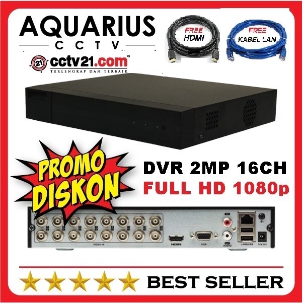 DVR 16CH 2MP AQUARIUS
