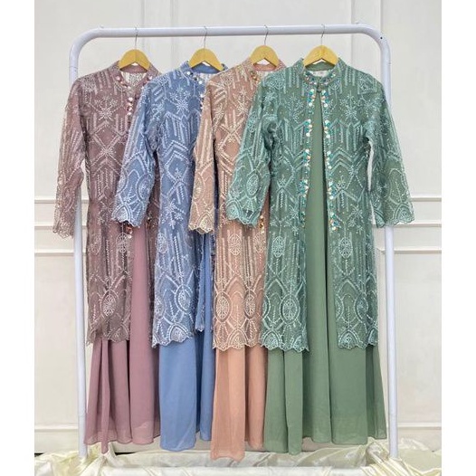 GAMIS FARASYA BY RASAQI KEBAYA-DRESS PAYET PREMIUM | GAMIS MEWAH | GAMIS PESTA | GAMIS MUSLIM-gamis wisuda-gamis tunangan-gamis kondangan-gamis murah-gamis modern