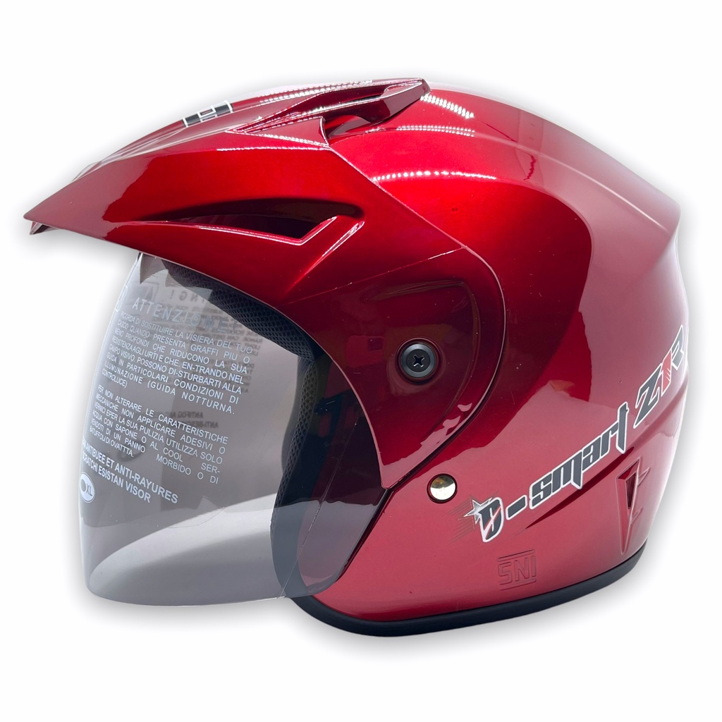 Helm WTO Z1R Pet - D-Smart Polos - Candy Red - Half Face ALL SIZE